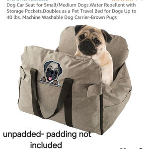 Unbranded Dog Carrier & Travel Pet Seat,‎ One Size, Beige & Black- unpadded